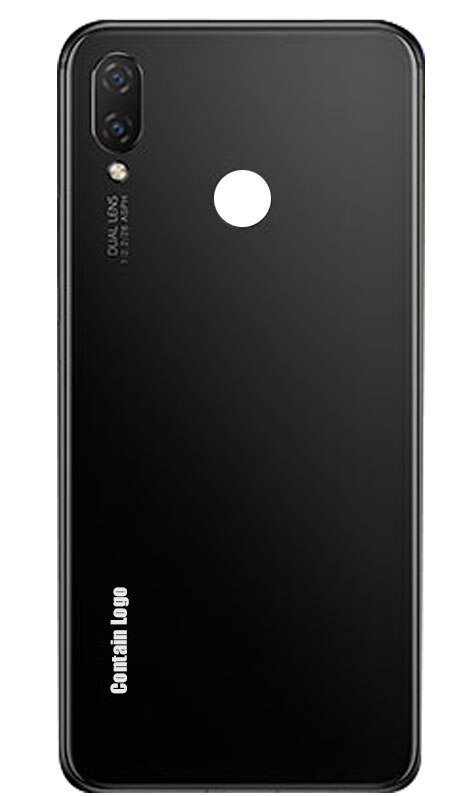 Funda trasera para Huawei Nova 3, carcasa de batería, reemplazo: Black With Lens