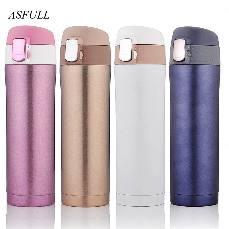 Termo Taza Termo taza al vacío taza 304 de acero inoxidable con aislamiento taza 450ML botella térmica termo vacío frasco botella de agua