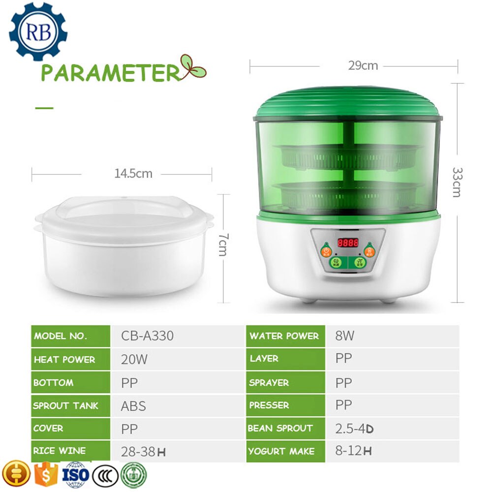 Small Bean Sprout Machine small capacity soybean sprouts making machine/ automatic mung bean sprout growing machine