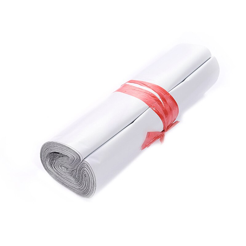 50 stuks/partij witte verzendzakken 14 maten poly mailer waterdichte verzendzakken zelfklevende koeriersopslagzakken