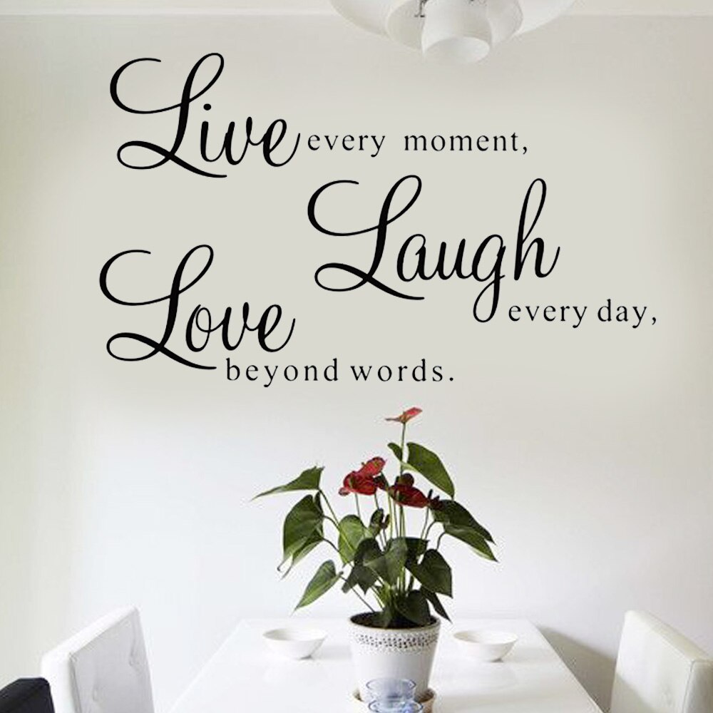 Alphabet Phrase Quotes about Family Life Wall Stickers DIY Art Words Wall Sticker Home Living Room Decoration Wall Decals