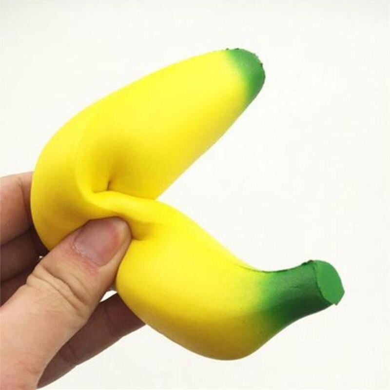 18CM Simulation Banana Langsam Rising Antistress Zappeln Prendent Spielzeug Für Kinder Garten Küche Dekoration