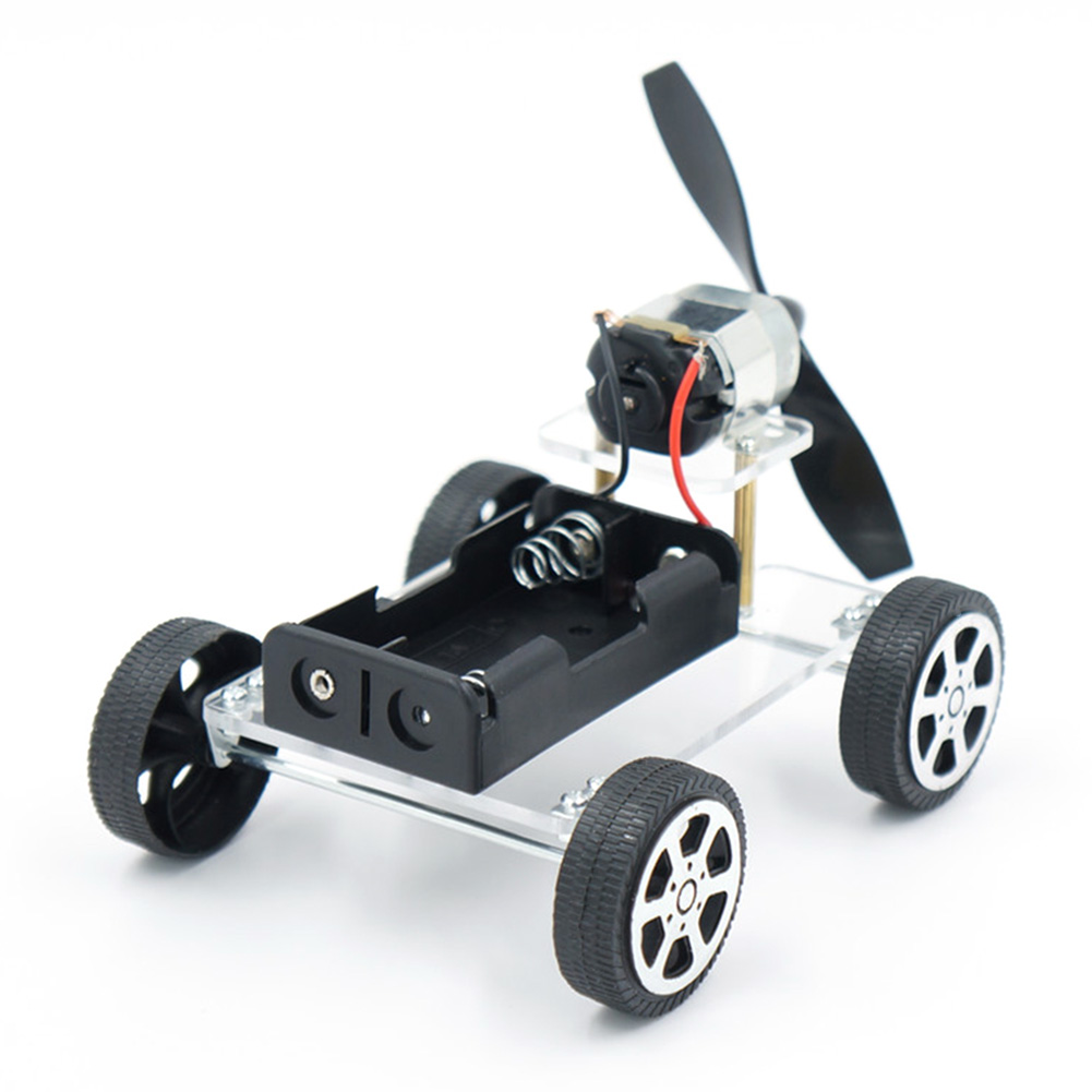 Coche de energía eólica DIY para niños, Kits de materiales de modelo de ciencia, proyectos escolares, enseñanza, juguetes educativos, rompecabezas, Juguetes
