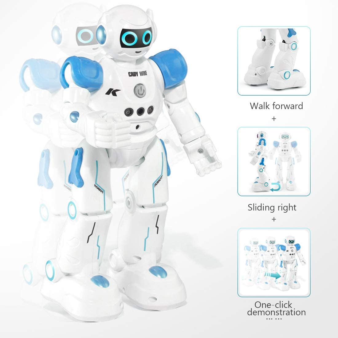 RC Robot for Kids,Intelligent Programmable Infrared Remote Control and Gesture Sensing Robots with Music Lights, Walking,Singing