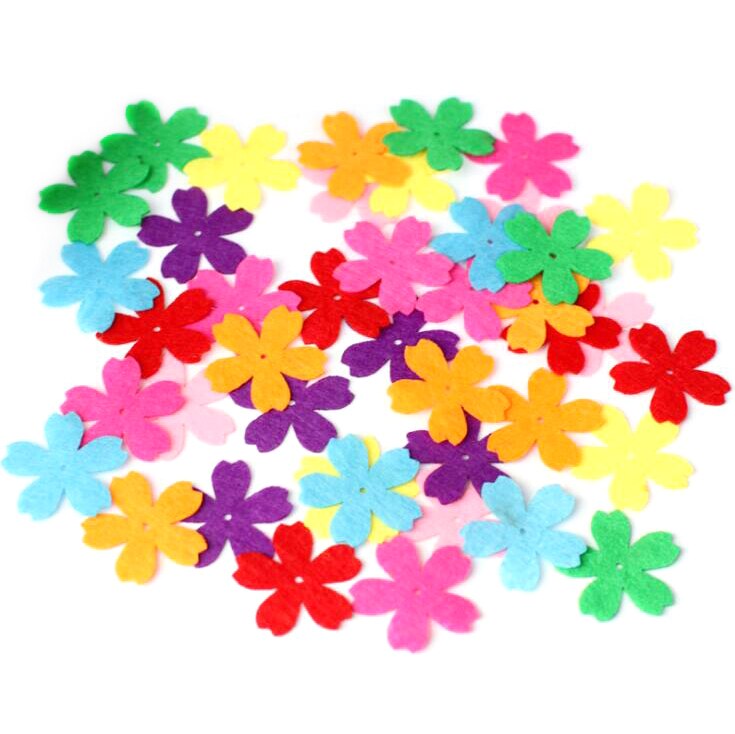 80Pcs Creatieve Non-Woven Flower Patch Kinderen Handgemaakte Materialen Bloemblaadje Patroon Kids Patches Naaien Ambachtelijke Speelgoed Diy Sticker gyh