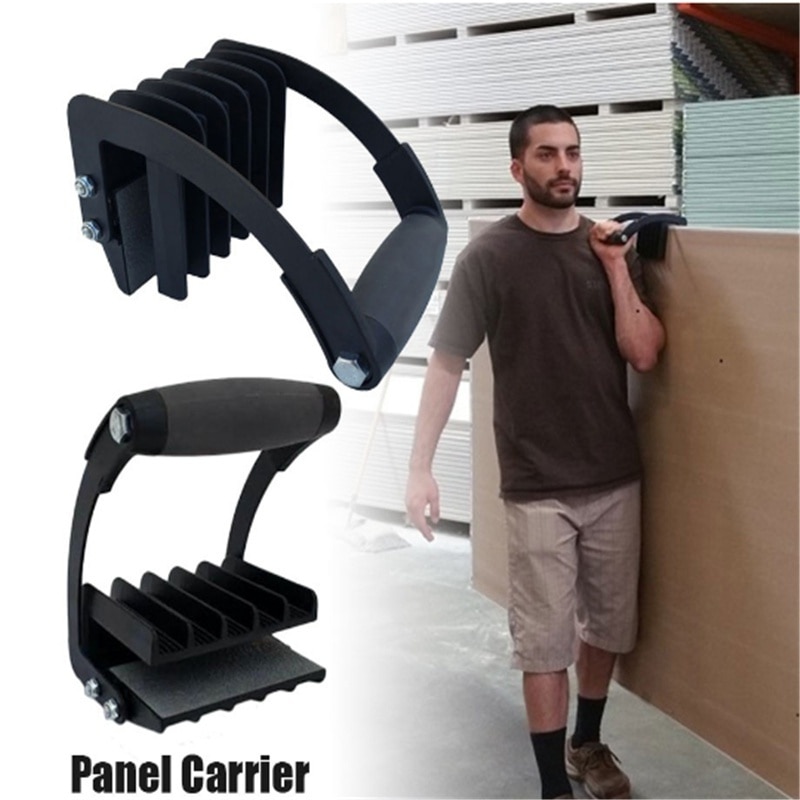 Plywood and Sheetrock Panel Carrier, 0 to 1 1/8", Heavy Duty Metal Gripper, Sheet Goods Carry Handle (Single)