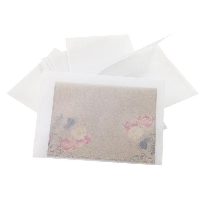 100Pcs/Lot Blank Translucent Vellum Envelopes Diy Multifunction Card Envelope