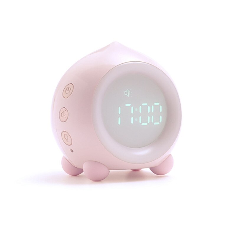 -Wake Up Light Kids Smart Alarm Clock Bluetooth Function 7 Colors Changing Bedroom Led Digital Display Table Clock