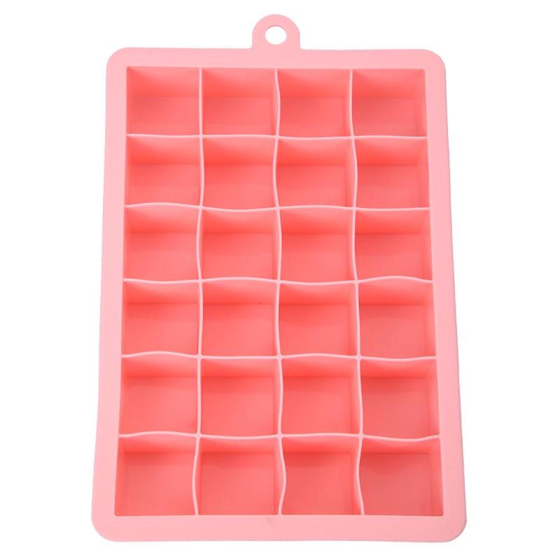 Food Grade Siliconen 24 Grids DIY Herbruikbare Ice Cube Mold Ice Cube Maker Ice Tray Jelly Vriezer Mould voor Sap: 4