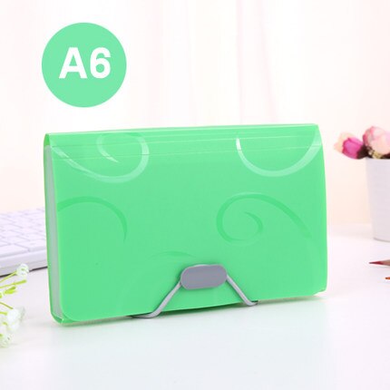 13 gitter  a6 organizer boks klip fil mappe udvidende dokumentholder bærbar papir organizer dokument taske taske kontorartikler: Gree