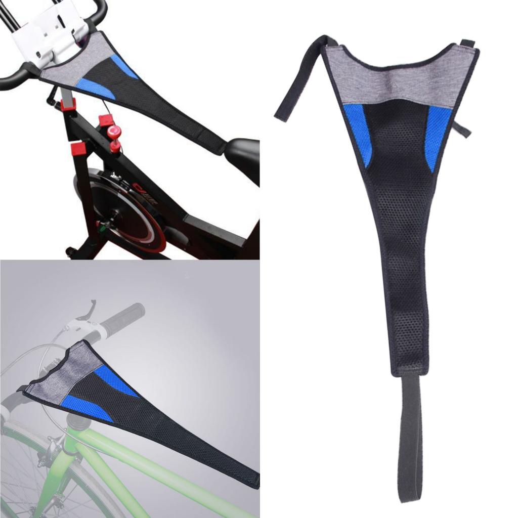 Inomhus mtb cykeltränarram cykel svettskydd skydd nätfångare absorberar svettband skydd turbo trainer elastiskt bälte