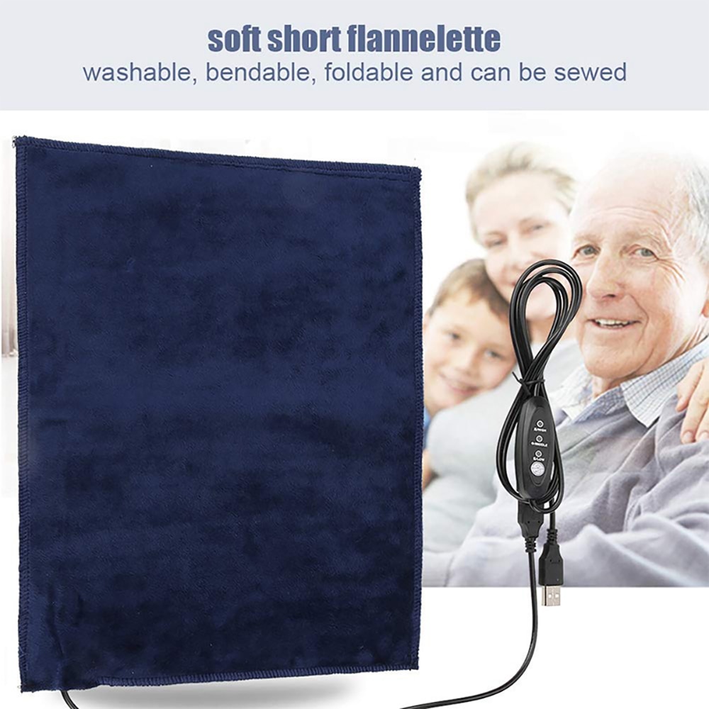 24x30cm 5V2A USB Electric Cloth Heater Pad Heating Element for Clothes Seat Pet Warmer 45 Degree