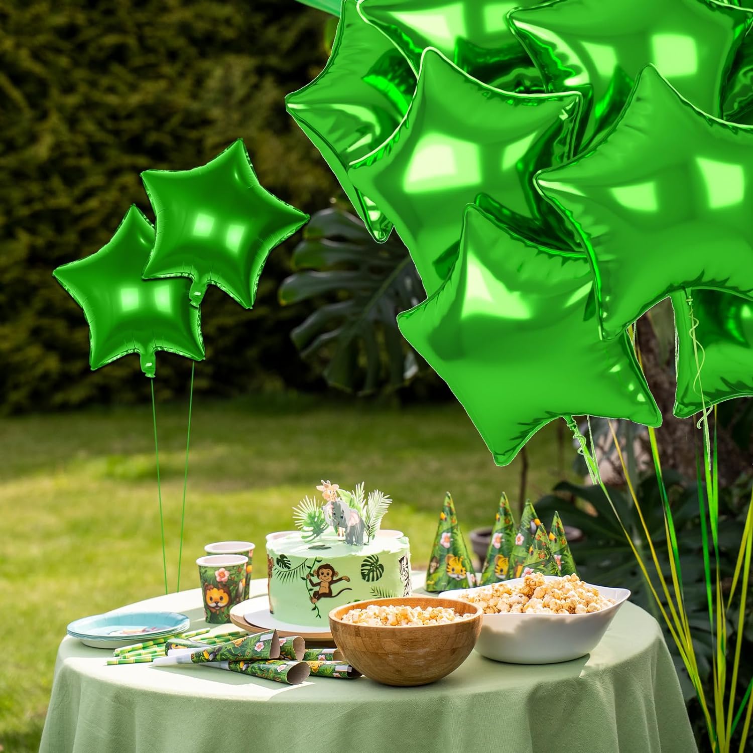 10 Uds. Globos de película de aluminio para decoración de con pentagrama degradado rosa, rojo, verde y azul de 18 pulgadas adecuados para cumpleaños, bodas,