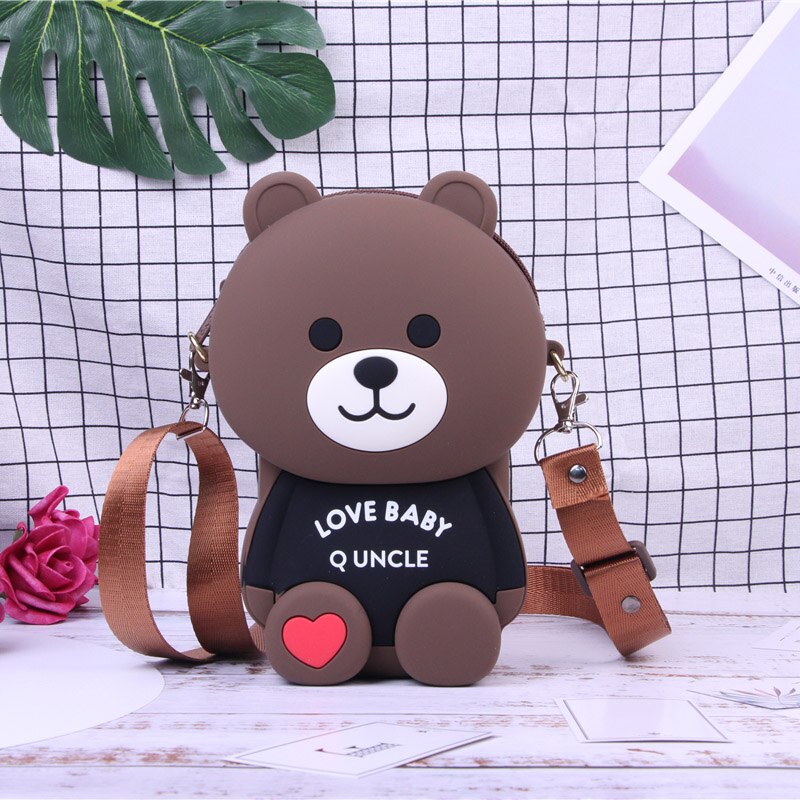 Q OOM Persoonlijkheid Cartoon Mode Siliconen Messenger Bag Mini Messenger Bag Dames Chain Purse Dames Schoudertas: 90234