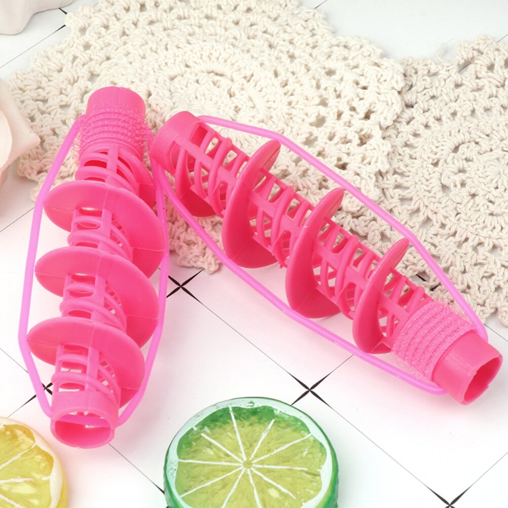 4 rouleaux de cheveux en spirale pour boucler, outil de bricolage pour la coiffure, pas de chaleur, pas de Clip, rouleau de boucles
