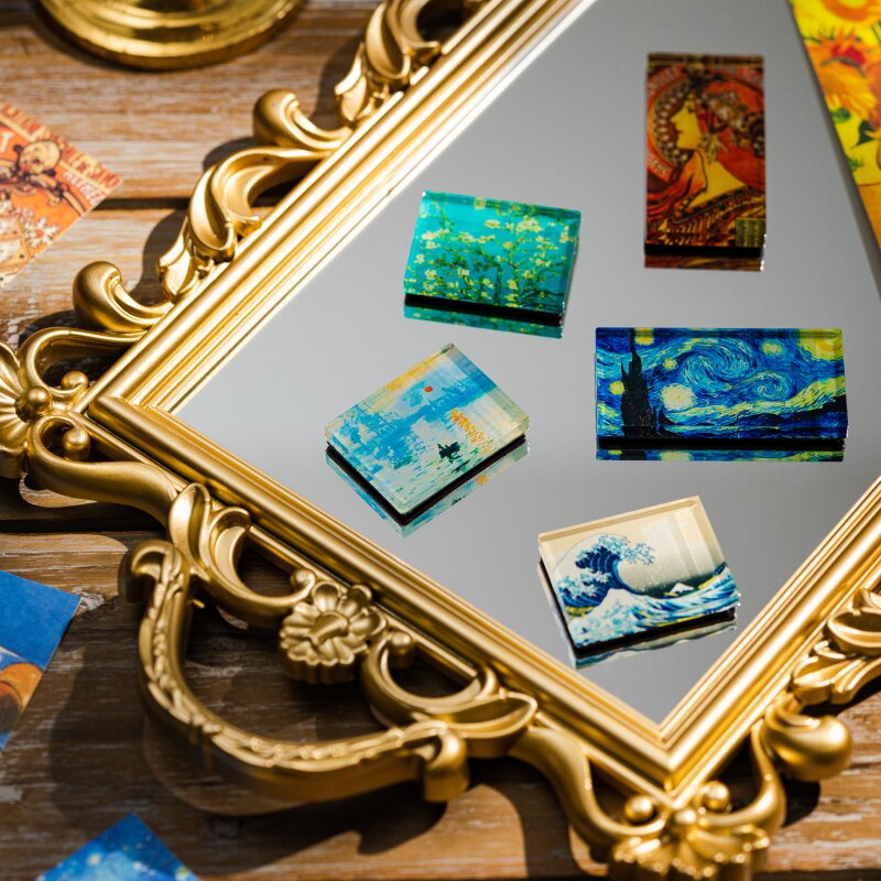 1Pcs Art Gallery Magneet Mooie Tekening Acryl Magnetische Knop Houder Voor Whiteboard Koelkast Memo Foto School F624