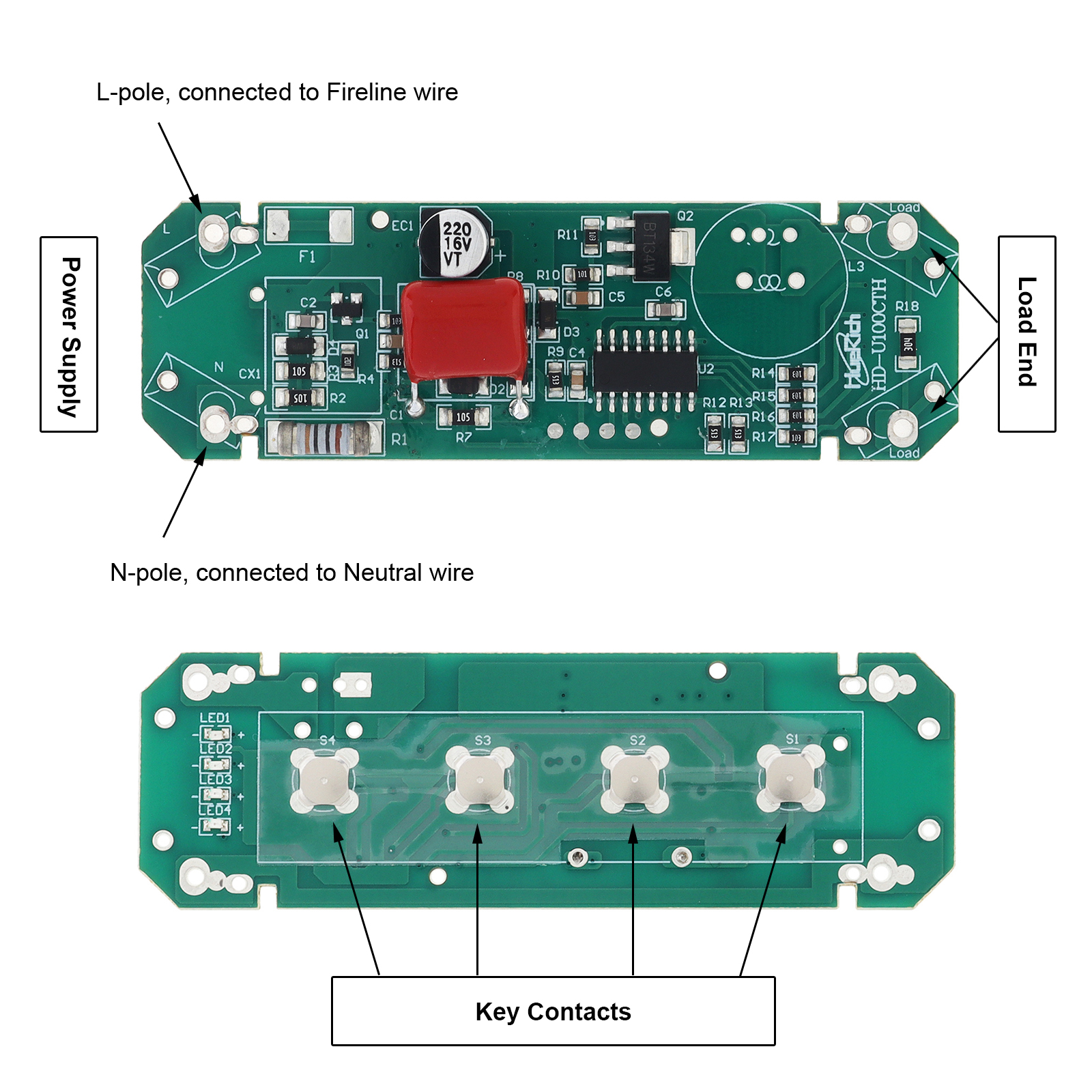 110–120 V elektronischer zeitgesteuerter Dimmerschalter, vollständiger Bereich, LED-Dimmer, Inline-Lampenschalter für LED-Lampe/Glühlampe/Halogenlampe