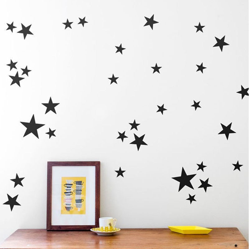 110 stuks/set cartoon sterren muursticker voor kinderkamers woondecoratie kleine ster muurstickers babykamer doe-het-zelf muurschildering poster