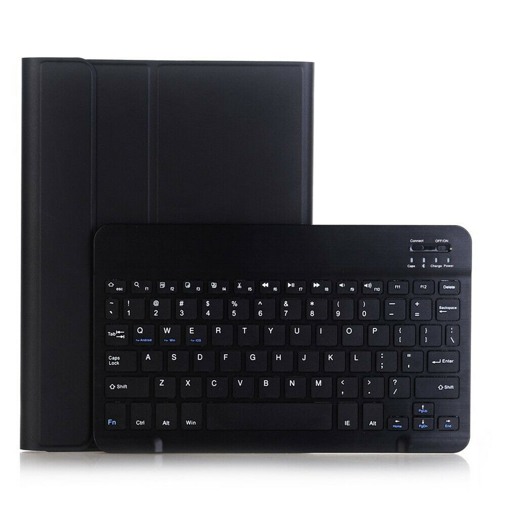 Bluetooth Wireless Keyboard Leather Case for iPad Pro 10.5 Inch A1701 A1709 Tablet Stand Flip Detachable Keyboard Case: Black