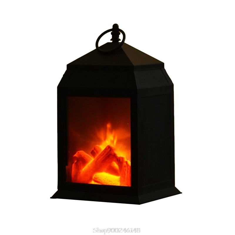 2800lm vintage ledet simuleret pejs stearinlys flamme lys hængende lys natlampe retro lanterne usb batteristrøm  o21: 11 ag 201079- c