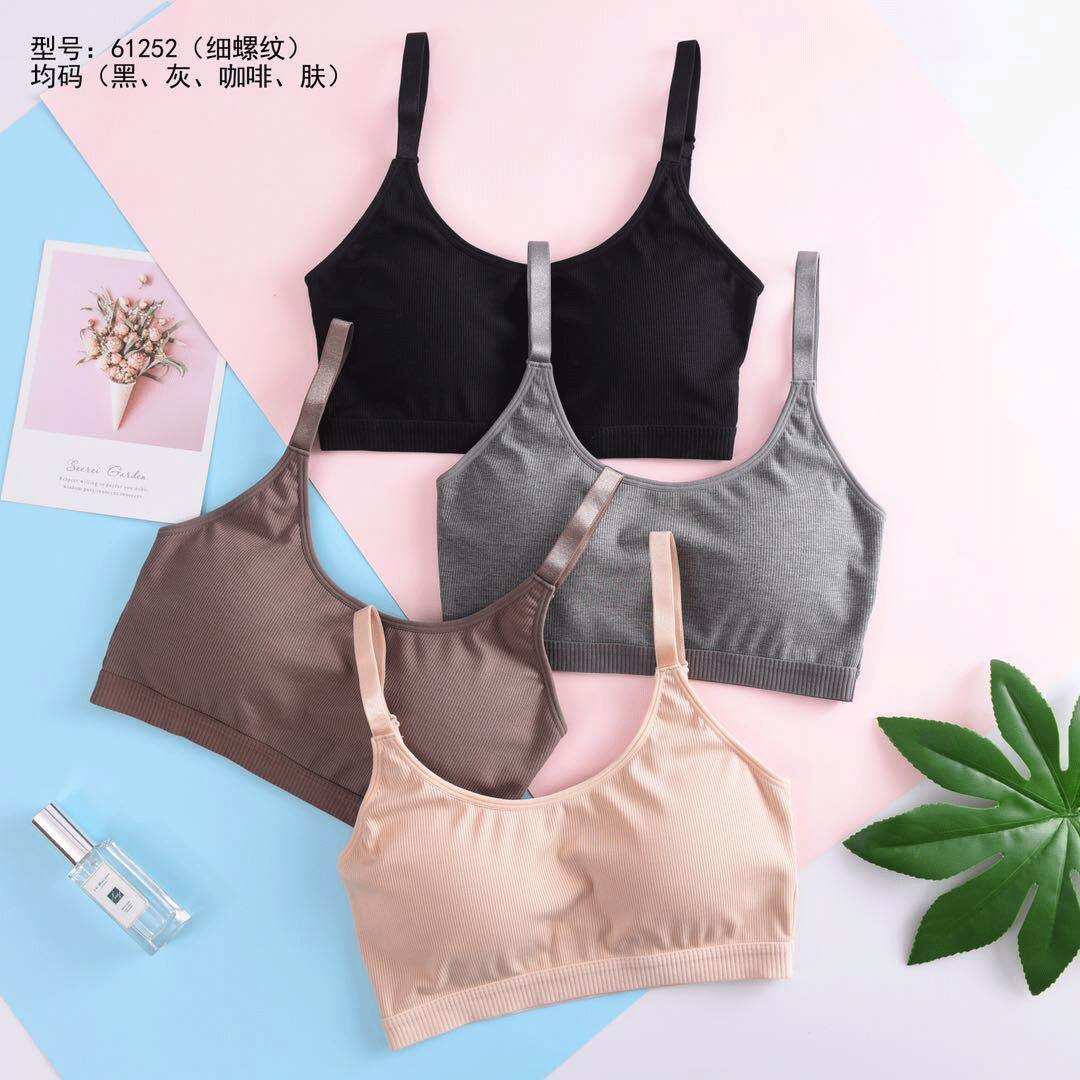 8-16Y 2pc Cotton Girls Bra Teenage Underwear Kids Sports Bra Kids Seamless Bralette Puberty Clothing Training Bra
