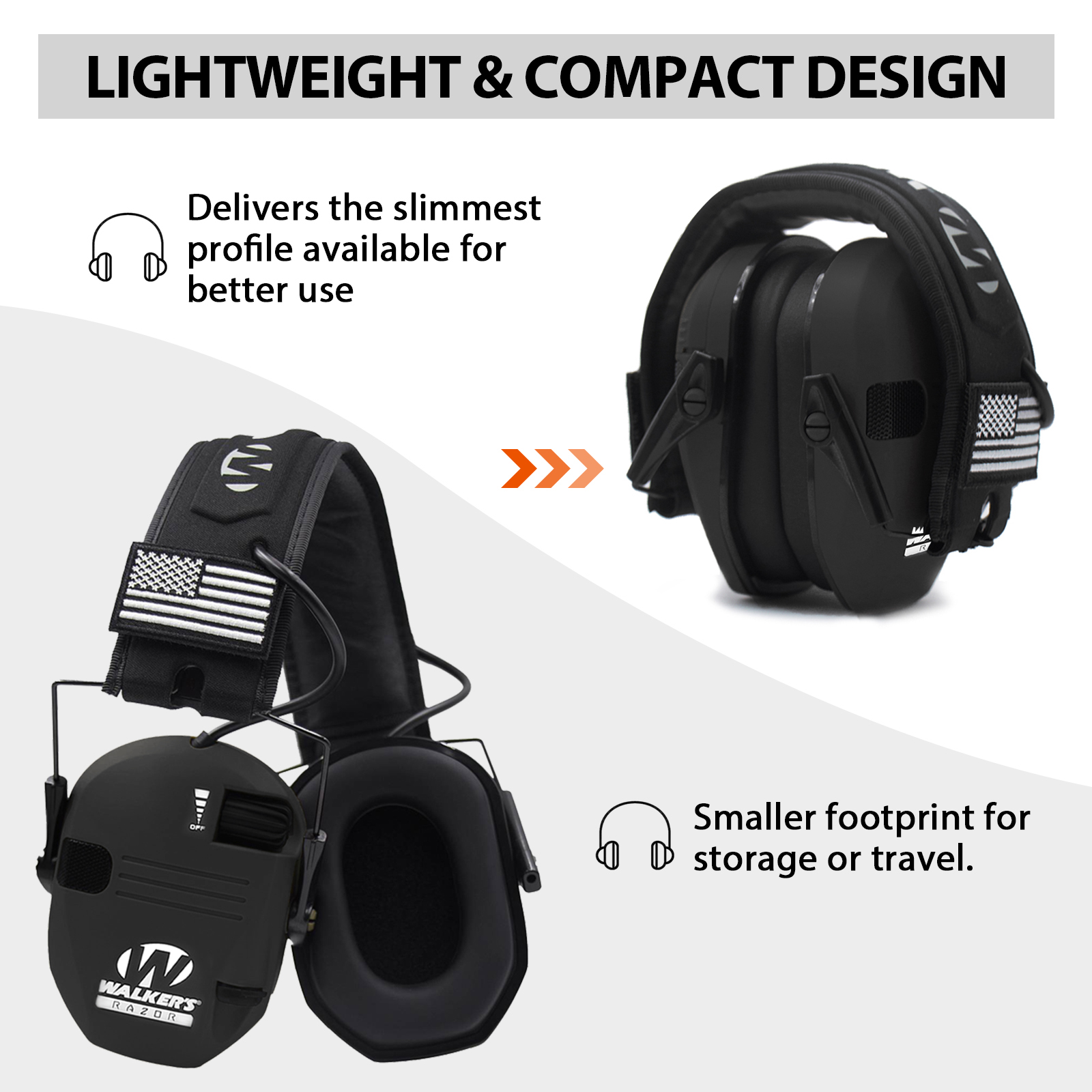 Ear Protection Electronic Hearing Protection Active Protector for Shooting Earmuffs NRR 23dB Noise Reduction Headset