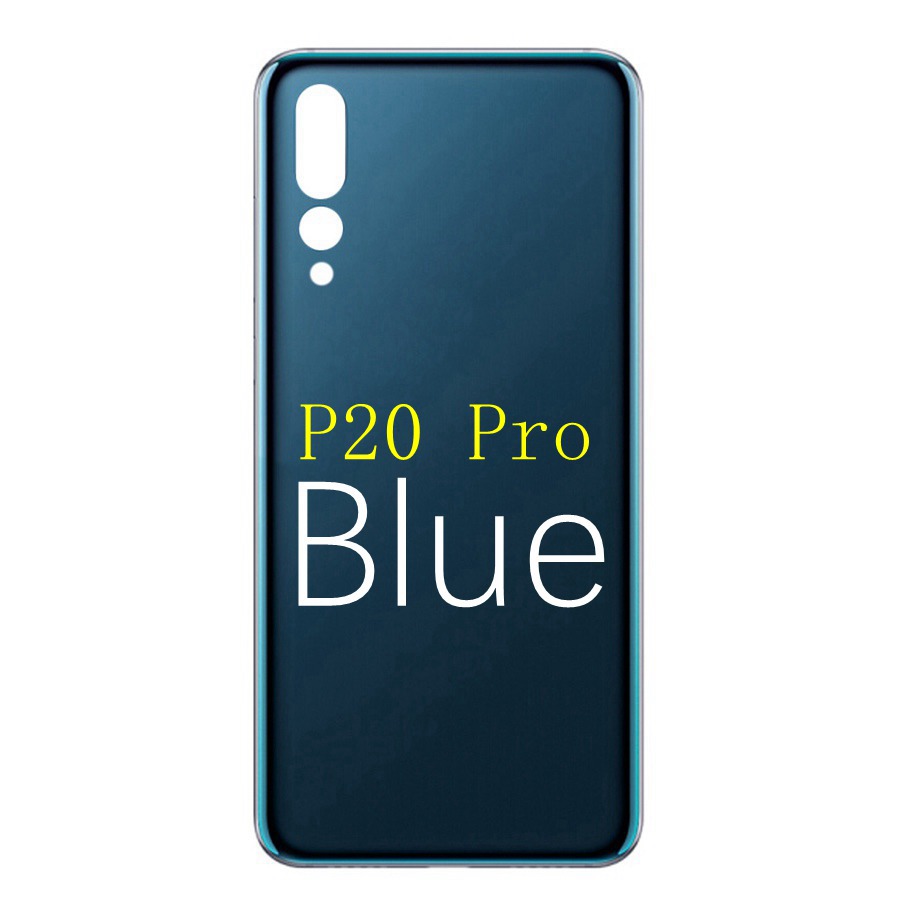 Back Glass Panel for Huawei P20 Pro Battery Cover nova 3e Rear Glass Door Housing Case For Huawei P20 Lite Battery Cover Replace: P20 Pro Blue