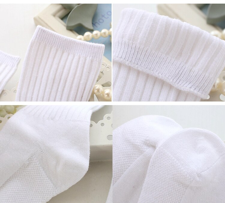 Calze per bambini in cotone tinta unita lunghe spesse calze per ragazzi ragazze calze per adolescenti calze bianche grigie nere taglia 22-43