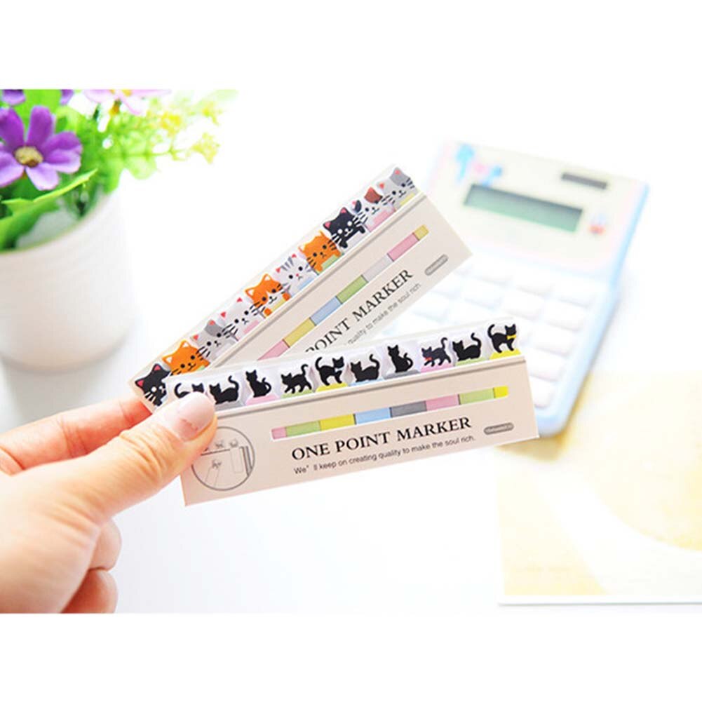 Mini Notebooks Diary Adhesive Stickers Cat Pattern Sticker Memo