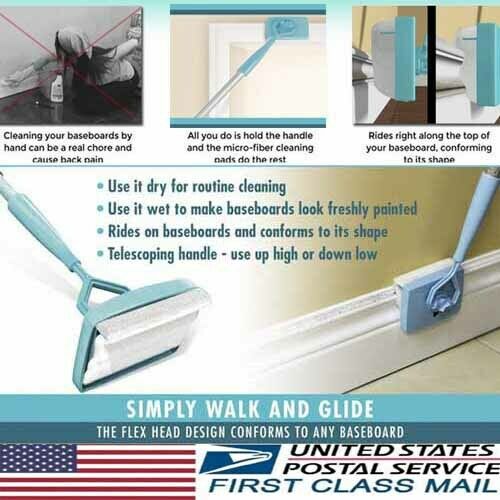 Household Cleaning Tools Baseboard Buddy Simply Glide and Dust Extendable Cleaner Wash Retractable Cleaning Brushes