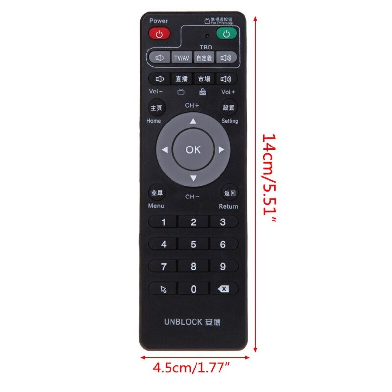 Dekoder do nauki zdalne sterowanie do odblokowania Tech Ubox Smart TV Box Gen 1/2/3