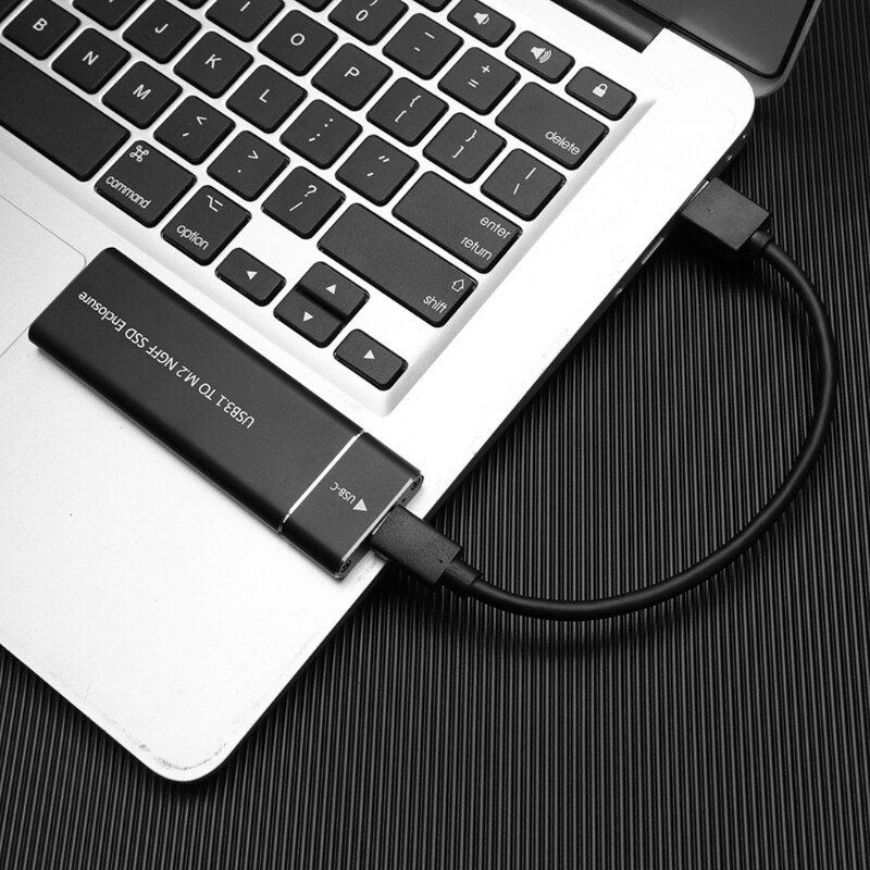 Alumínio usb 3.1 tipo-c para m.2 ssd caso 6gbps disco rígido externo caso y5lc