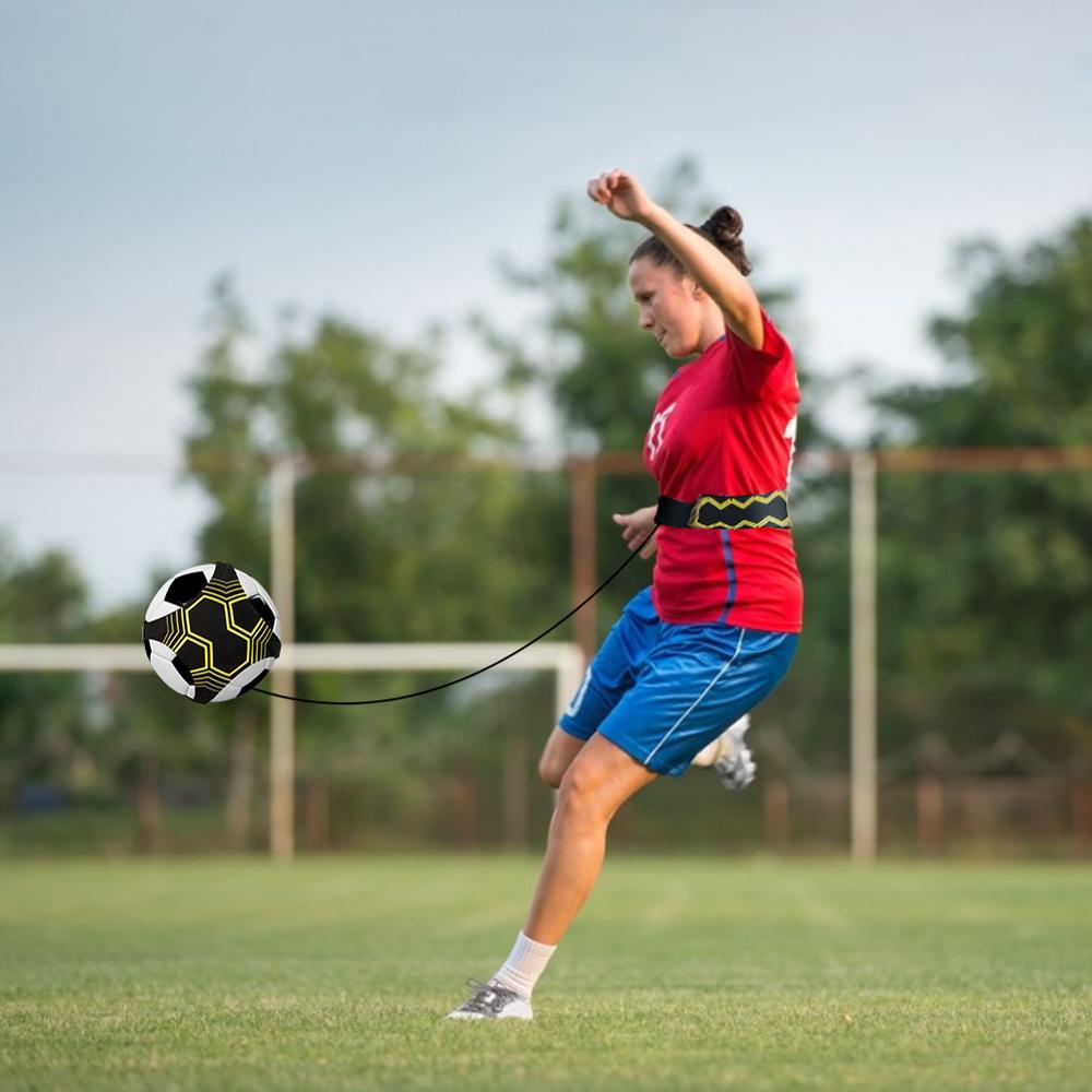 Fotball trening enhet ball bag net tenåring studenter fotball mål ferdighetstrening fremme enkelt runde band