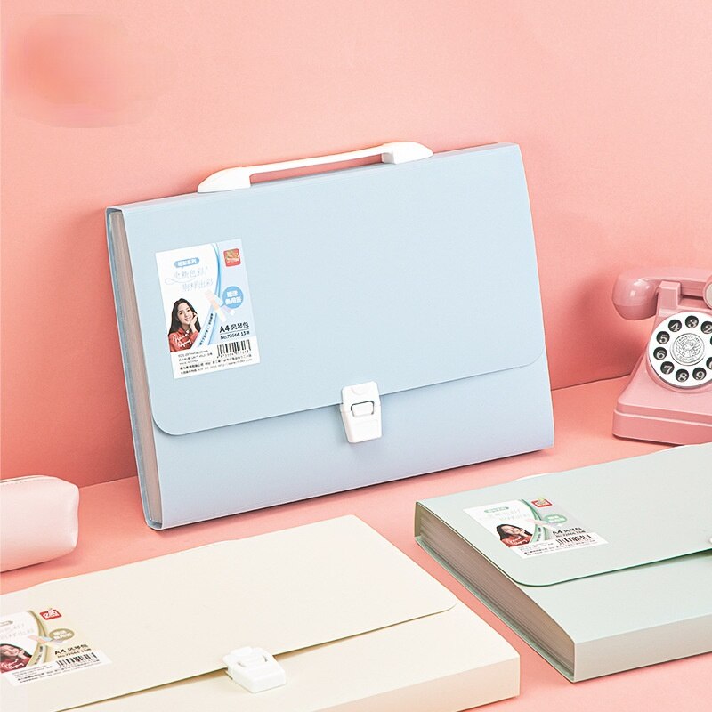 13 Grids Handheld File Folder Organ Box Bag Multi-function Organizer Storage Holder Office Document A4 Paper Folder