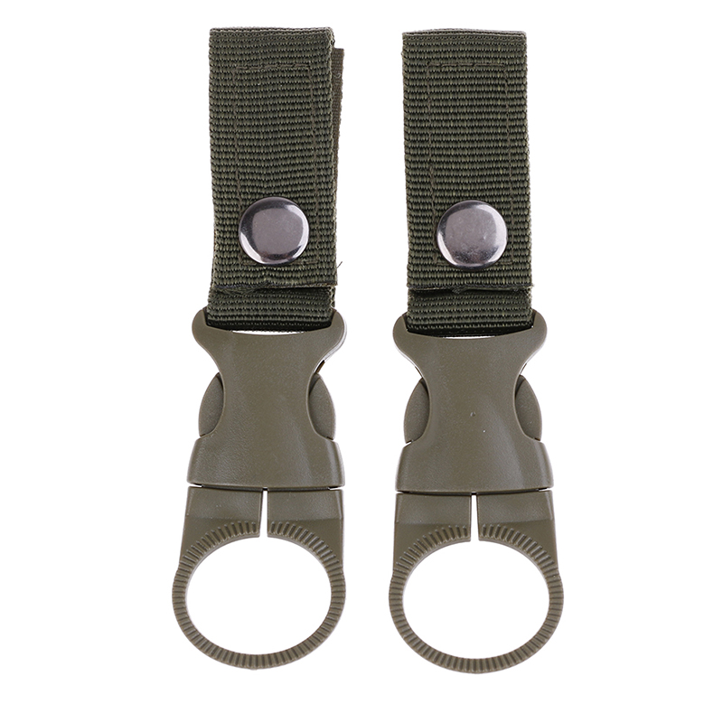 2 stks Waterfles Houder Klimmen Karabijnhaak Riem Rugzak Hanger Haken Clip Multifunctionele Waterfles Nylon Gesp Haak: Rood