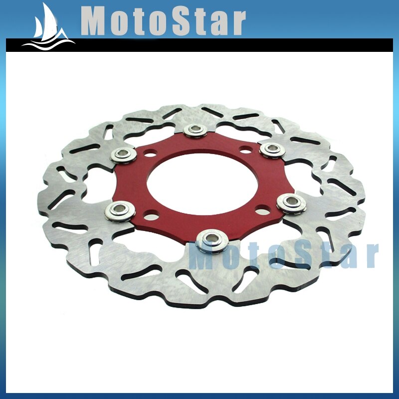 220mm bremseskiveskive rotor til 50 70 90 110 125 140 150 160 kinesisk pit snavs cykel stomp dæmon x wpb orion  m2r lucky mx ssr: Rød