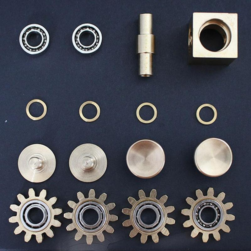 Fingertip gyro gear linkage cube pure copper finger mechanical gyro adult decompression toy 1