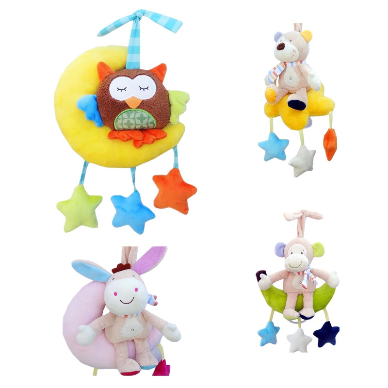 Babyspeelgoed rammelaars kinderen zacht pluchen speelgoed dierenclip bed hangende bellen uurwerk muziekdoos voor kinderwagen 40%  stuks