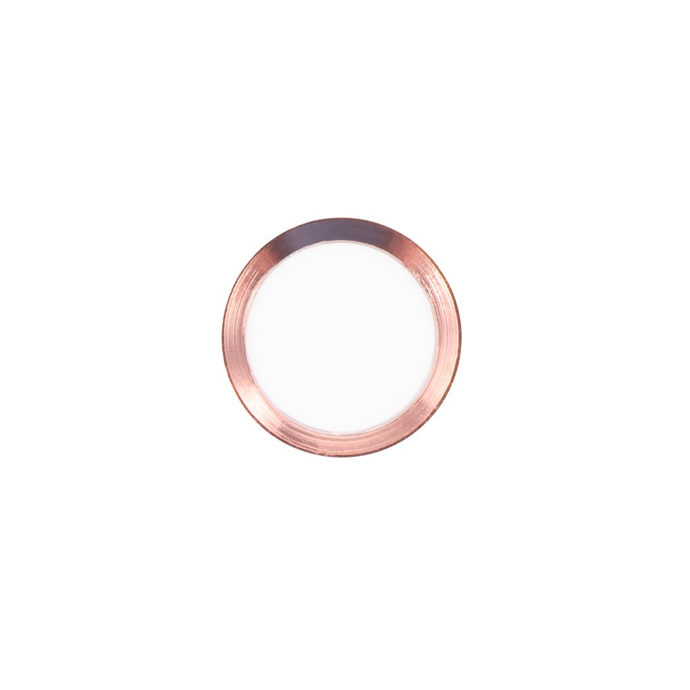 Aluminium Home Button Bescherming Touch Id Home Button Sticker Identificatie Unlock Touch Key Voor Iphone 8 7 6 6S plus 5S: white and rose gold