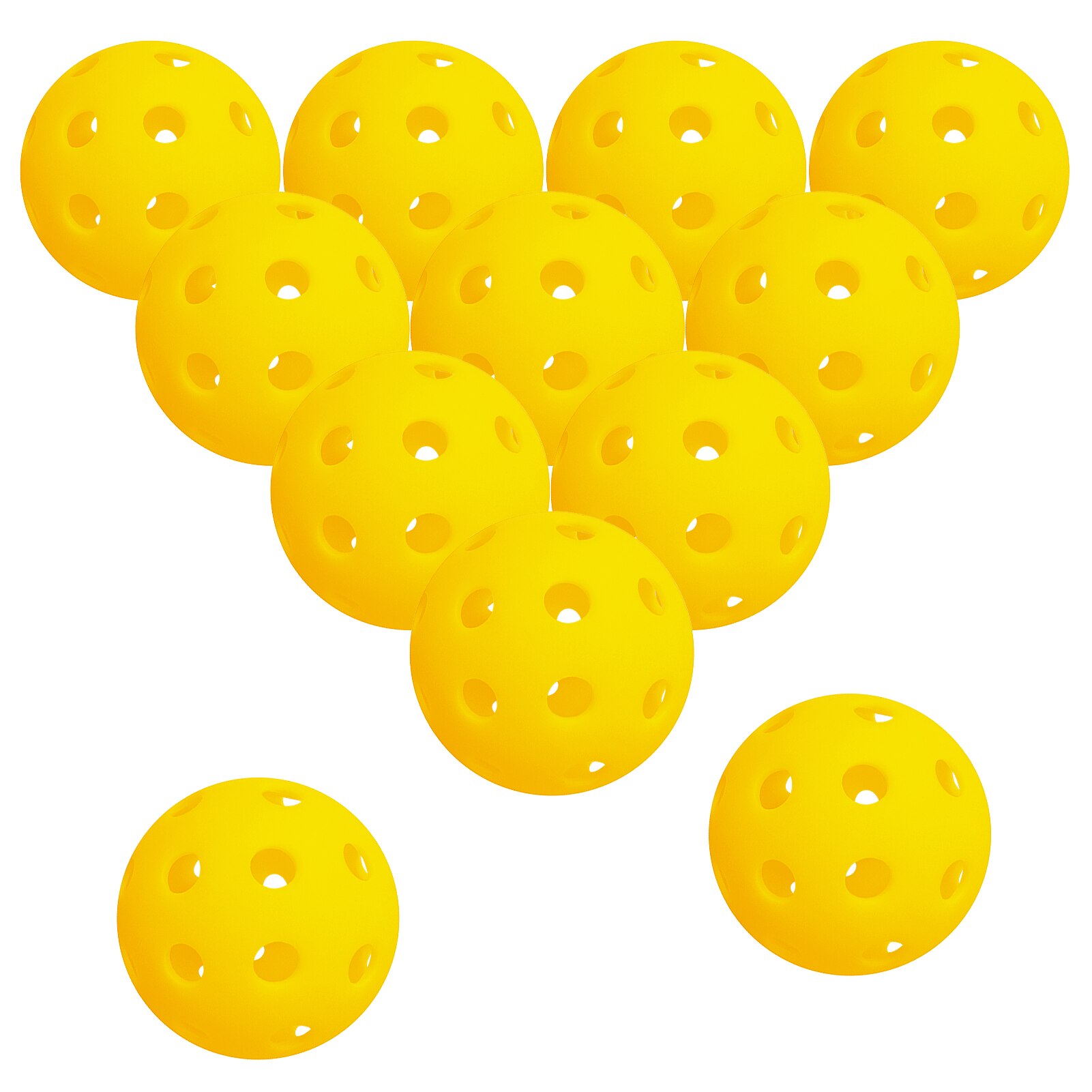 12 Packs 40 Holes Outdoor Pickleball Balls for Outdoor Courts Golf Balls Supplies