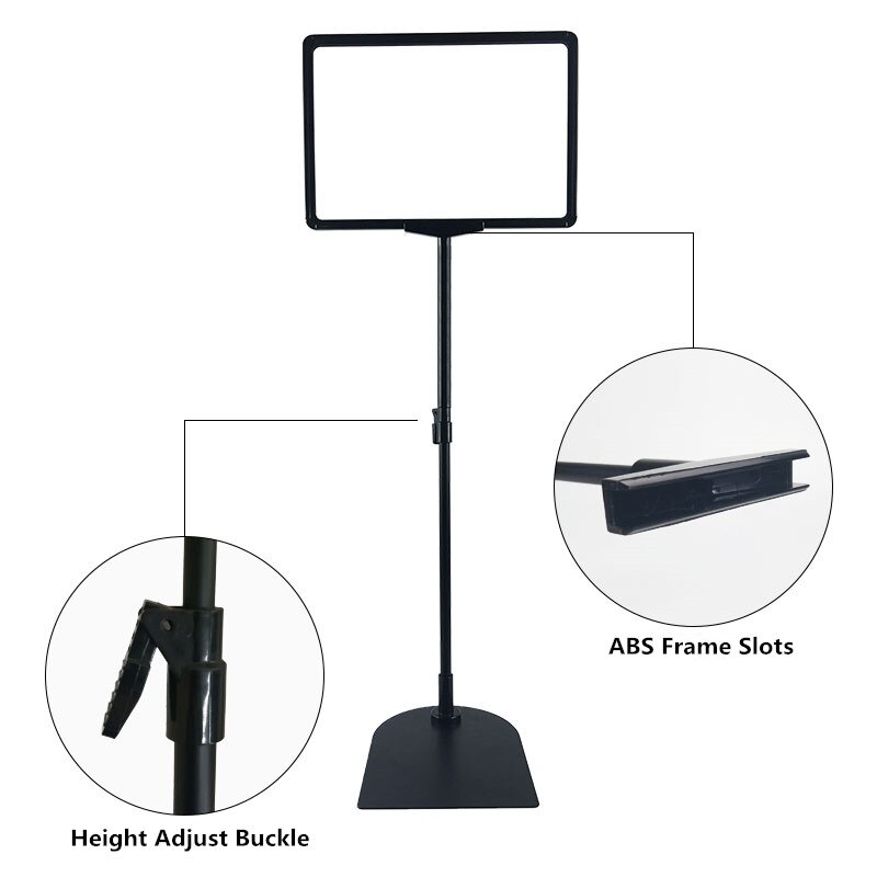 A4 Hoogte Verstelbare Rvs Poster Display Frame Teken Houder Sales Kartonnen Display Rekken Stand