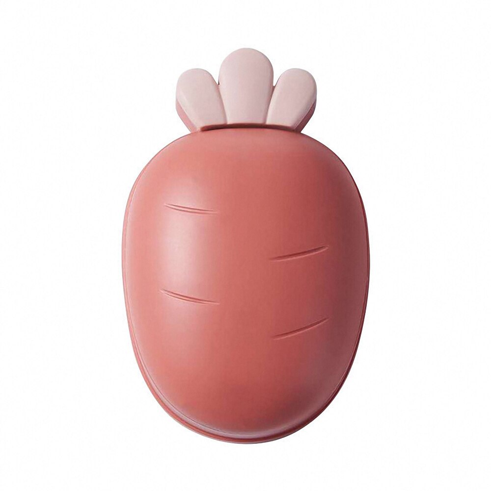 Plato de soporte para jabón con forma de zanahoria y dibujos animados, caja de jabón de doble capa para baño, bandeja antideslizante, accesorios para el baño: Red