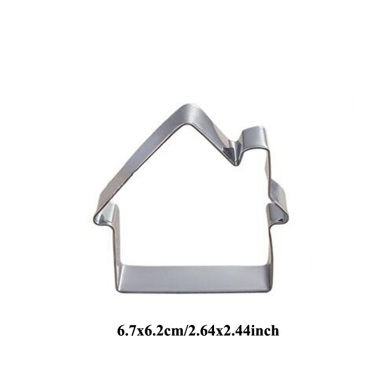 Gingerbread House Cookie Tools Cake Stencil Kitchen Cupcake Decoration Template Mold Cookie Coffee Stencil Mold Baking Fondant