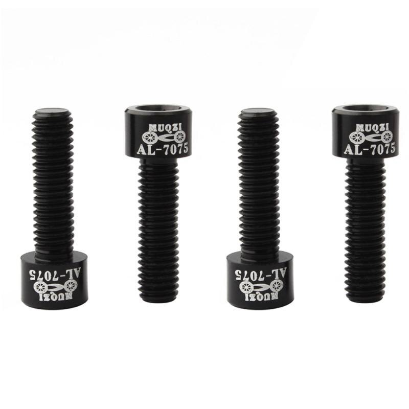 4pcs/lot Bicycle Handlebar Stem Screw Aluminum Alloy M5*17Mm Mountain Road Fixed Gear Stem Riser Bolts Bike Accessories: 4pcs black