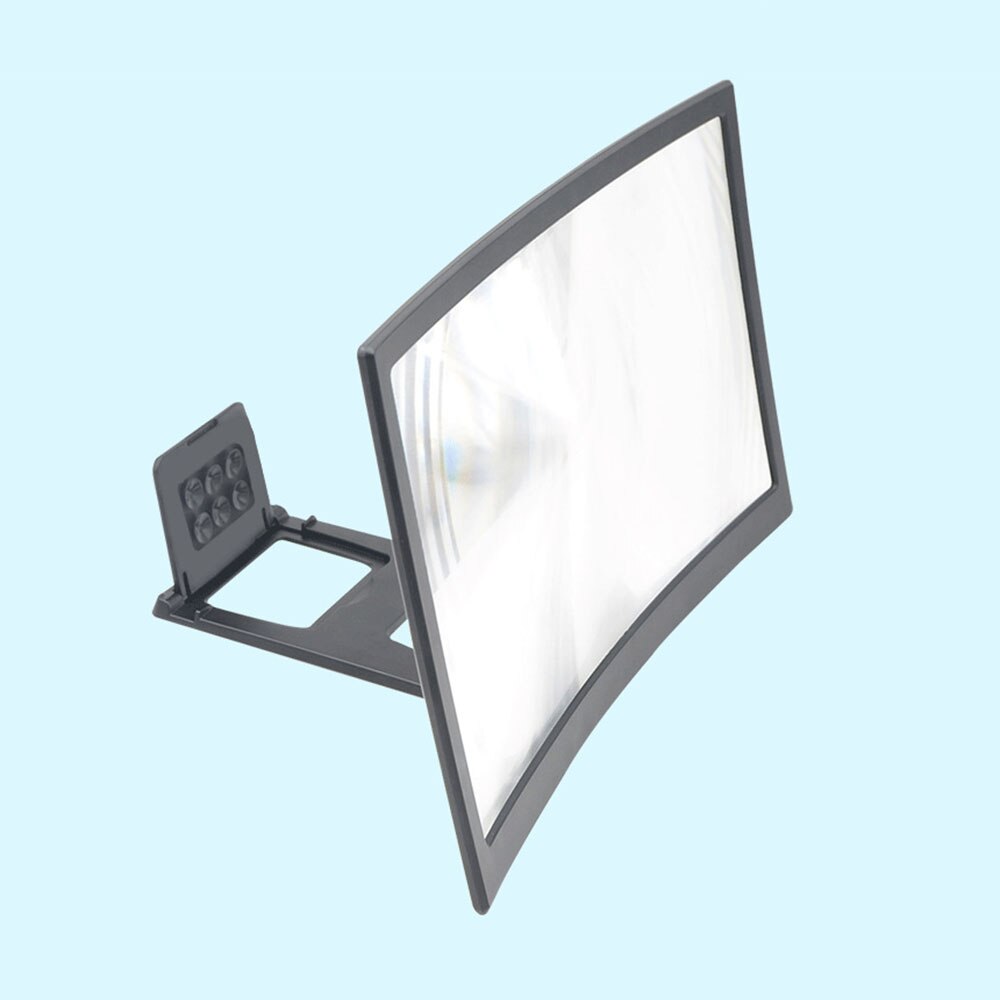 12inch Portable Mobile Phone Curved HD Screen Amplifier Magnifying HD Screen Bracket Magnifier for iPhone Samsung Xiaomi Phone