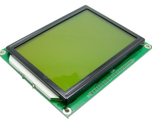 Große Größe 20Stift LCD12864G Bildschirm Modul KS0108B KS0107 Regler Gelb Grün Hintergrundbeleuchtung parallel Schnittstelle