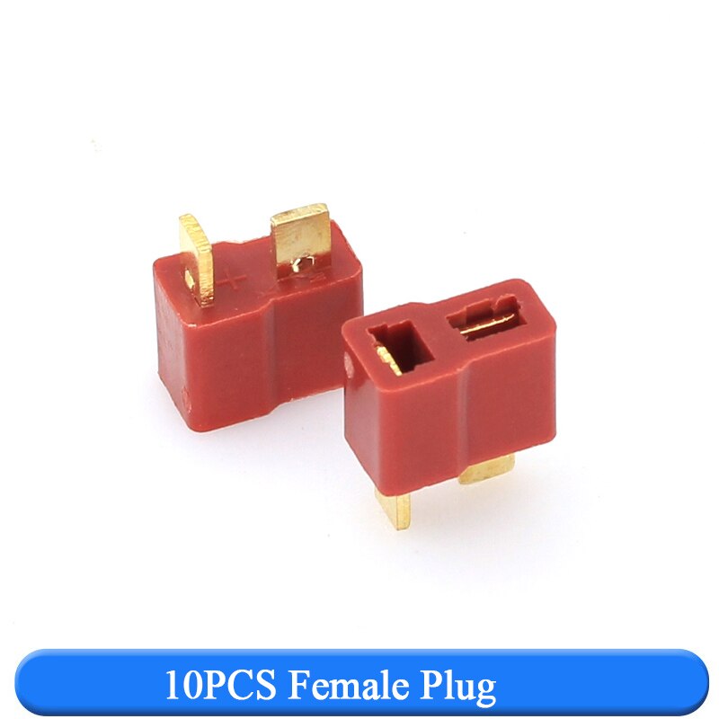 10 stk t-plugg hann &amp; kvinnelige kontakter dekaner stil til rc lipo batteri esc: 10 stk hunn