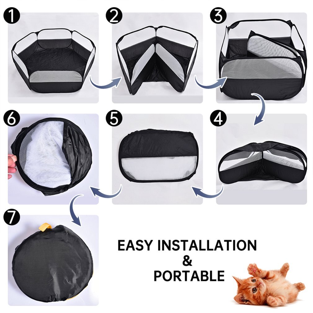 Parc de jeux pour animaux domestiques, tente de jeu Portable pour petits animaux, clôture pliable d&#39;intérieur et d&#39;extérieur pour hamster et cochon d&#39;inde