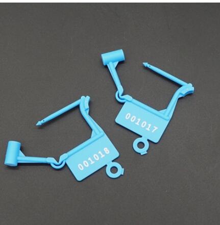 100Pcs Plastic Hangslot Seal Anti-Diefstal Beveiliging Seal Wegwerp Lock Voor Bagage Tas Airbags: blue