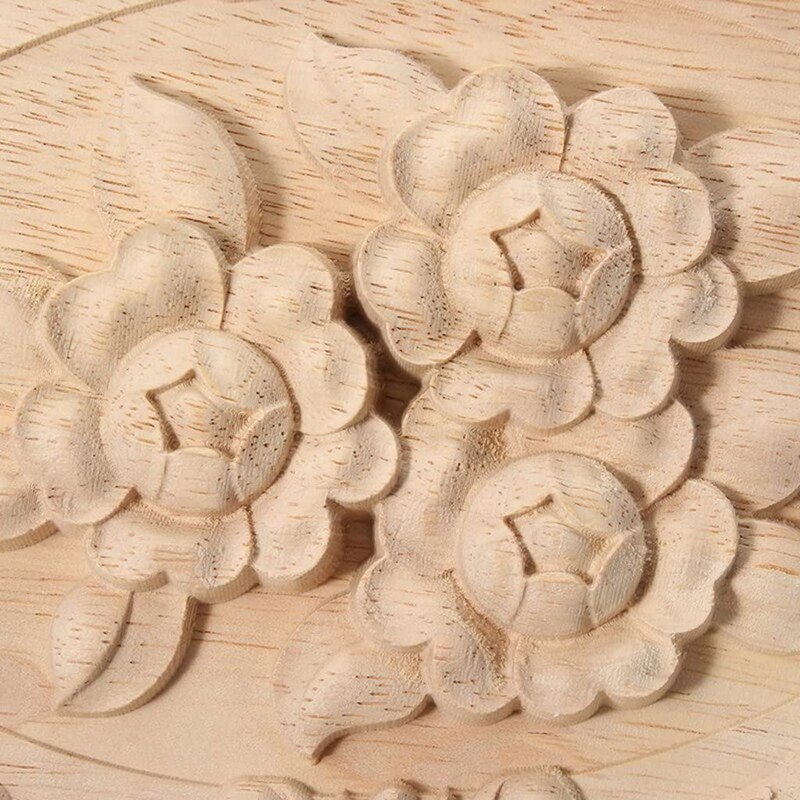 2 stuks meubel snijwerk hoek retro houten ornament voor deur kast raam 21 x 15cm